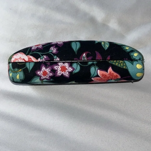 Vera Bradley Black With Floral Eye Glass Case - Picture 4 of 8